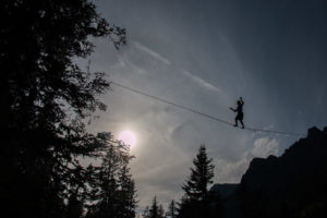 Highlining at the Hochkönig