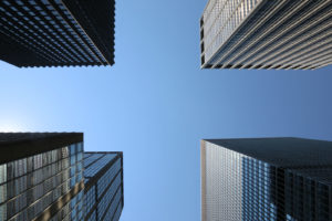 In the middle of the street