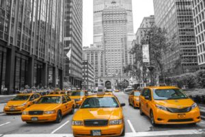 Yellow taxis everywhere