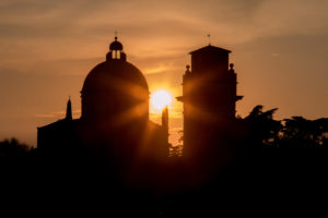 San Giorgio in Braida during sunset