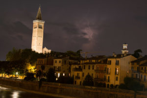 lightning over verona