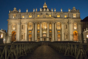St. Peter's Basilica during Blue hour