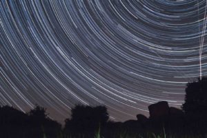 Star trail over La Cabrera Star trail over La Cabrera